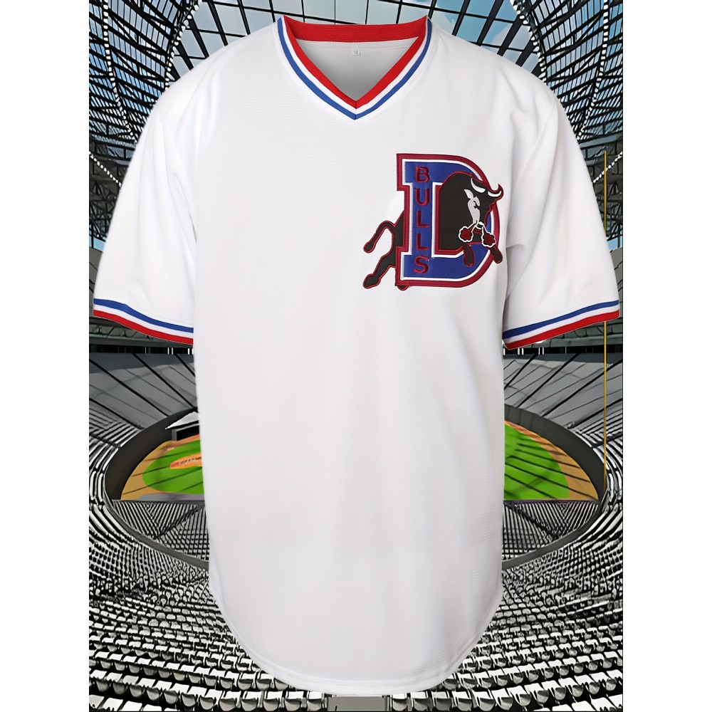 Men's #37 White Embroidered Baseball Jersey - V-Neck, Loose Fit, Polyester Sports Shirt for Casual & Team Activities, Sizes S-XXXL, Outdoor Activewear | Loose Fit Shirt | Smooth Texture, Best for Christmas