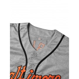 Men'S Baseball Sweatshirt # 5 Grey Retro Classic Baseball Breathable Sweatshirt Embroidered Sewing Sports Wear For Training And Competition
