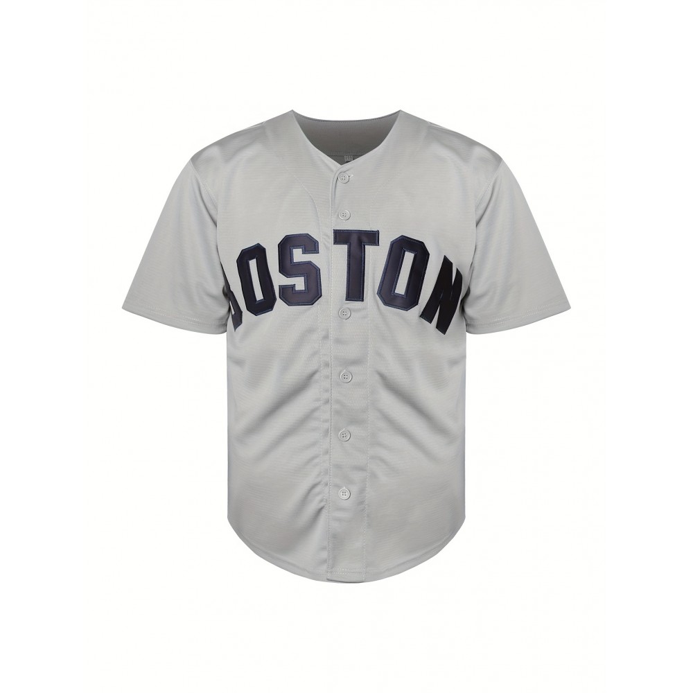 Men'S #9 Vintage Grey Baseball Jersey Stitched Baseball Jersey S-3XL