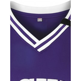 Men'S Basketball Shirt # 43 Purple Basketball Sports Shirt