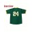 Men's #24 Green Baseball Jersey - Breathable Embroidered Polyester, Loose Fit V-Neck Button-Up for Team Sports, Training & Casual Outings | Machine Washable, Spring/Summer/Fall | Sizes S-3XL
