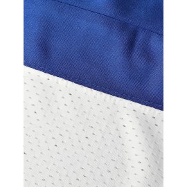Men's #7 Embroidered Polyester Football Jersey, V-Neck Breathable Sports Shirt for Casual & Team Activities, Loose Fit Knit Fabric Top for Running, Hiking, Cycling - S-3XL
