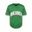 Men's Vintage Mexico Baseball Jersey - Green & White Retro Design, Moisture-Wicking Polyester, V-Neck, Short Sleeve, Button-Up Front for Sports, Parties & Casual Wear