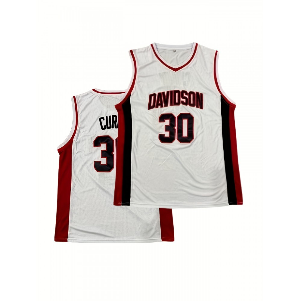 Men'S #30 White Vintage Basketball Jeresys Stitched Name And Number S-3XL