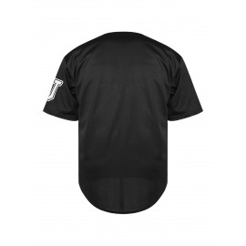 Men's Jalisco Charros Baseball Jersey - Black V-Neck, Button-Up, 