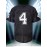 Men'S American Football Shirt # 4 Deep Blue V-neck Breathable Embroidered Sweatshirt