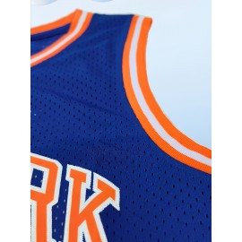 Men's Embroidered #32 Basketball Jersey - Knit Fabric, Crew Neck, Loose Fit, Breathable & Stretchy, Casual Sports Top for Training, Party, Weekend - Four Seasons Wear