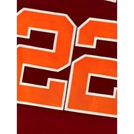 Men'S # 22 Embroidered Basketball Shirt - Breathable And Lightweight Casual Sportswear In Deep Red - Training And Competition
