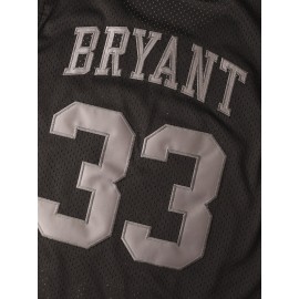 Men's #33 Black Vintage Basketball Jersey - Breathable Mesh Sleeveless Throwback with Details for Sports, Parties & Casual Wear, Streetwear Jersey | Retro Sportswear | Moisturewicking Jersey