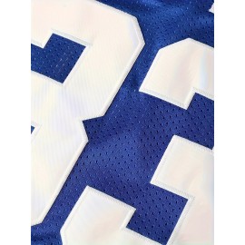 Men'S Embroidered Sports Jersey # 33 Blue American Football Quality Casual Fashion Rugby Sweatshirt Size Sweatshirt S-XXXL