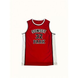 Men'S #32 Vintage Red Basketball Jeresys Stitched Name And Number S-3XL