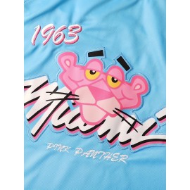 Pink Panther 1963 Miami Bule Basketball Jersey