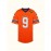 Men's Retro #9 Orange Football Jersey with Embroidery - V-Neck, Short Sleeve, Breathable & Moisture-Wicking, Ideal for Parties, Outdoor Sports & Casual Wear