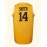 #14 Yellow Polyester Basketball Jersey for Men - Embroidered Sports Tank Top, Loose-Fit Crew Neck Shirt for Running, Training, Basketball, Casual & Party Wear - Breathable, Lightweight, Moisture-Wicking Knit Fabric for All Seasons