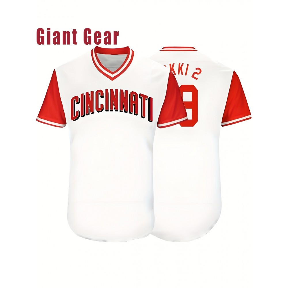Men'S # 19 White Pullover Baseball Casual Sports Shirt Suitable For Training, Competition, Team Sports S-3XL