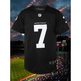 Men'S American Football Sweatshirt # 7 Black Sweatshirt Suitable For Street Team Sports Dating Beach Spring/Summer Autumn Wear S-XXXL