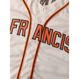 Men'S # 25 Beige Baseball Jersey - Breathable Embroidered Polyester Fiber Loose Fit V-neck And Button Closure Perfect For Team Sports, Casual Outings, And Training. Size S-3XL Is Perfect For Christmas