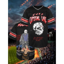 Men'S American Football Jersey Black Skull Sports Shirt Suitable For Street Sports Beach S-XXXL