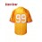 Men's Classic #99 Yellow Embroidered American Football Jersey - Short Sleeve, Breathable Mesh Design, V-Neck, Loose Fit for Training, Competition & Casual Wear, Sizes S-3XL