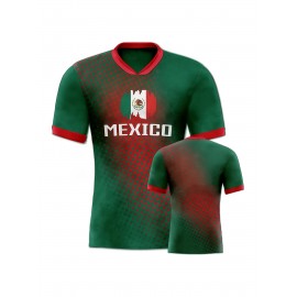 Professional Sports Fabric Women's Creative Pattern Print North America Home Soccer Jersey T-shirt, As Gifts For Sports Fans