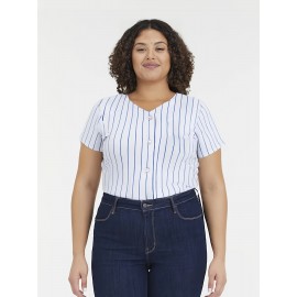 Women's Chicago #30 Baseball Jersey - Moisture-Wicking, Breathable Polyester, UV Protection, Fade-Resistant, Short Sleeve, V-Neck, Striped Sports Uniform for Training & Parties