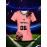 Customized Name & Number Women's V-Neck Football Jersey - Breathable Quick-Dry Moisture-Wicking Pink/Black with Football Graphic & Number 06 Design for Team Training, Fitness, Casual Wear, Football Accessories, Comfortable Fit