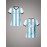 Customizable Women'S V-Neck Football Jersey - Light Blue & White Checkered, Breathable & Quick-Dry, Perfect for Team Training & Fitness, Team Branding Apparel | Checkered Pattern | Comfortable Fit, Football Jersey