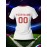 [Comfortable] Customizable Women's V-Neck Soccer Jersey - Personalized Name & Number, Breathable Polyester, Quick-Dry Athletic Top for Team Training, Sports Fitness & Casual Wear